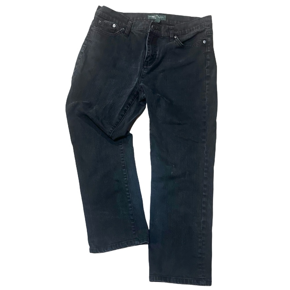 Ralph Lauren straight ankle jeans black size 10p low rise